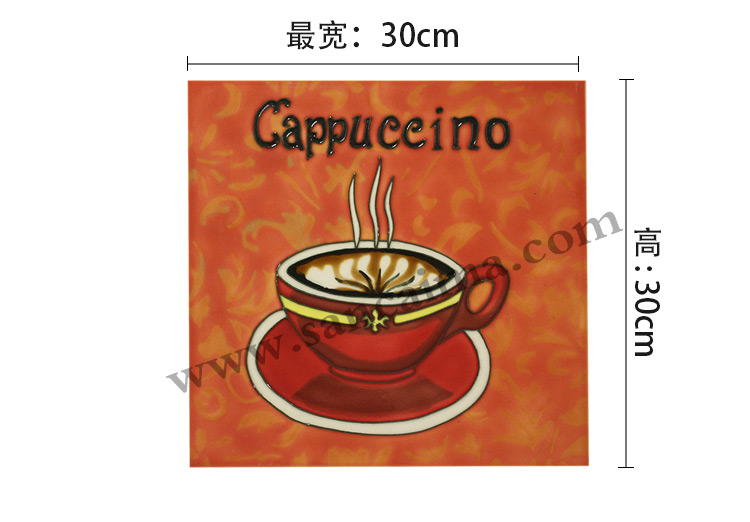 三彩瓷板畫咖啡杯系列 三彩瓷板畫咖啡杯系列