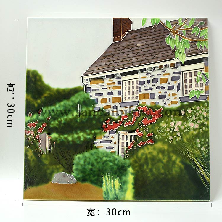 西洋風景瓷板畫