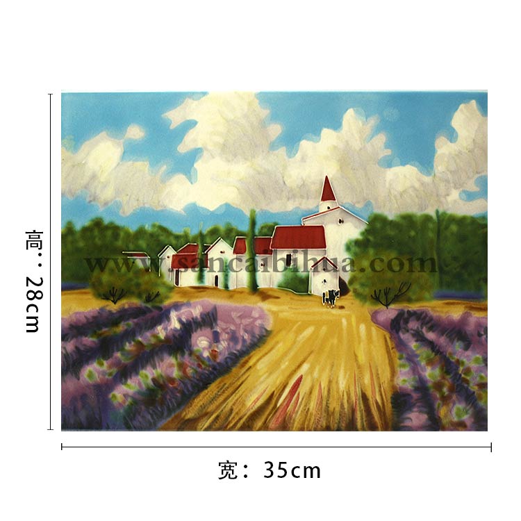 山水風景瓷板畫