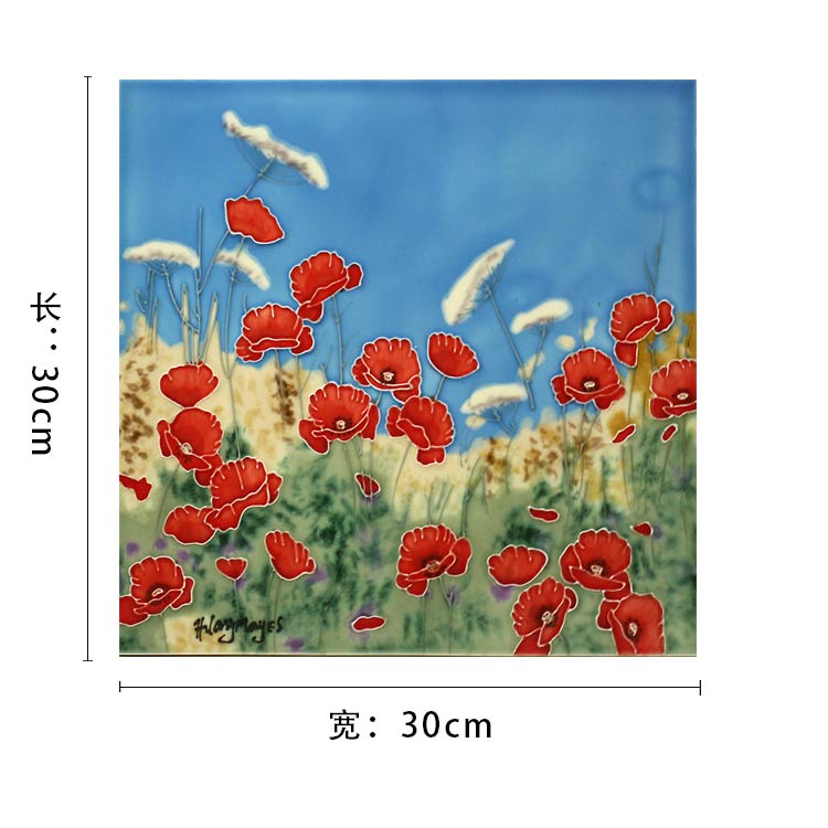 植物花卉瓷板畫