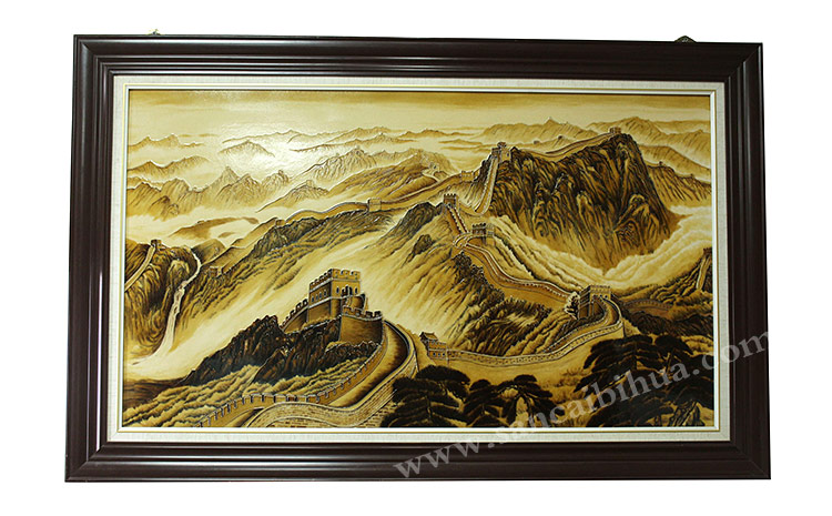 客戶定制的“萬里長城”瓷板畫掛壁畫