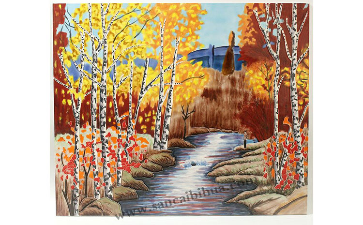 外國客戶批量定制歐美瓷板畫