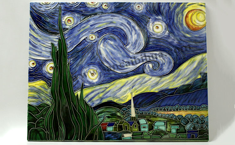 畫家梵高的作品高仿瓷板畫