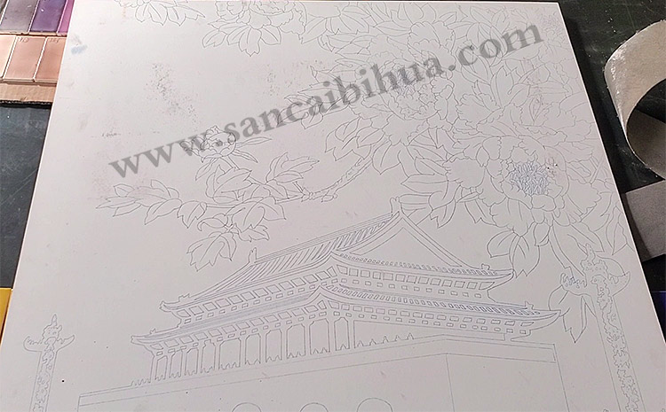 三彩瓷板畫的制作流程！