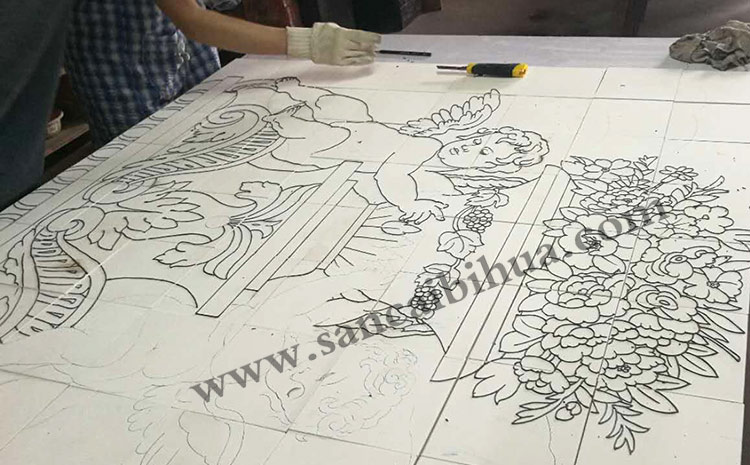 三彩瓷板畫的制作流程！